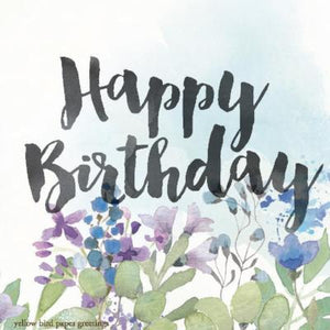 Watercolour Floral Birthday Gift Tag