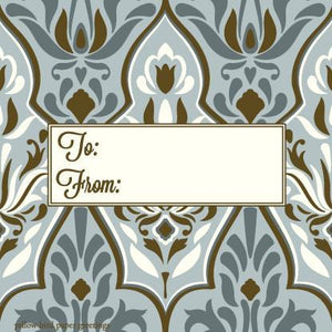 Damask Grey To/From Gift Tags