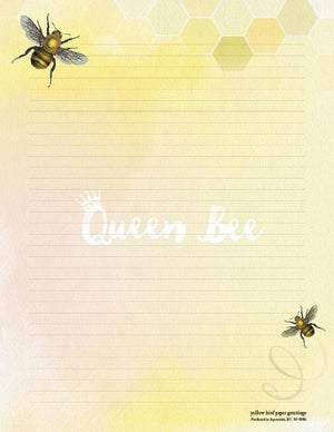 Bee Images Queen Bee Stationery Writing Pad