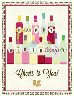 Cheers To You Wine Birthday Card
