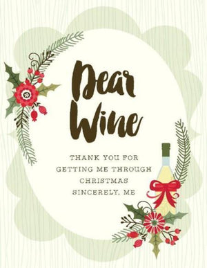 Christmas Dear Wine Thank You greeting Card
