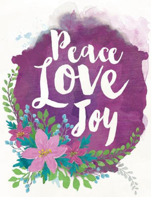 Christmas peace love joy greeting card