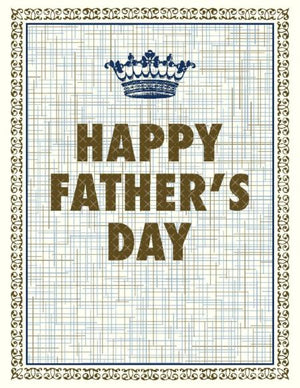 Vintage Crown Fathers Day Greeting Card
