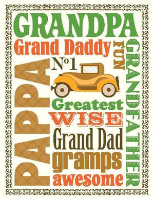 Multi Saying Grandpa Greeting Card