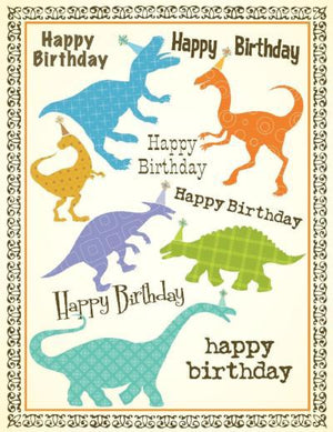 children Dinosaur party Birthday Card