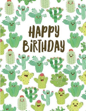kids multiple cactus birthday greeting card