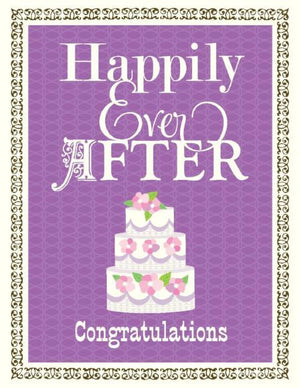 Happily Ever After Wedding cake greeting Card