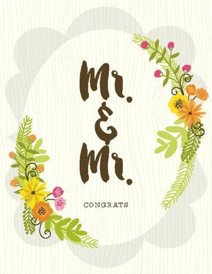 Mr & Mr posie bouquet Congrats wedding Card