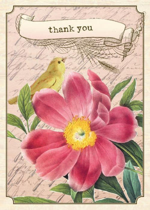 BN5054-Aviary Tea Rose Boxed Note