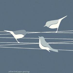 Bird on Wire charcoal and white gift tags