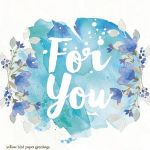 Blue Floral For You Gift tag