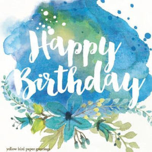 Ocean Blue Floral Gift tag