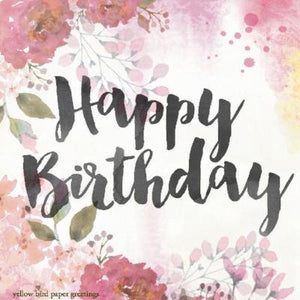 Blush Floral Birthday Gift tag