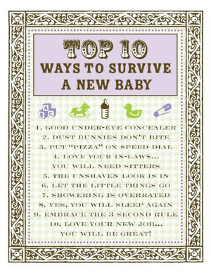 New Baby Top 10 Survive List greeting Card