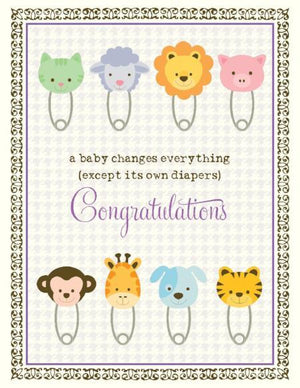 Baby Changes Everything congratulations greeting card