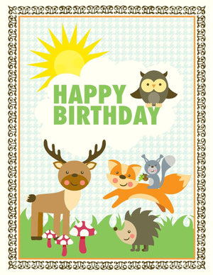 VA9047-Woodlands Birthday Card