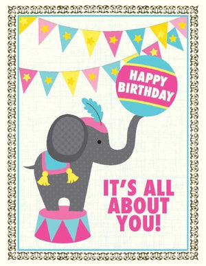 Kids Baby elephant Birthday greeting card