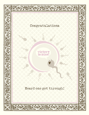 Congrats one Got Through new baby greeting card