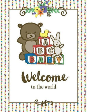 Primary colour welcome to the world new baby congrats greeting card