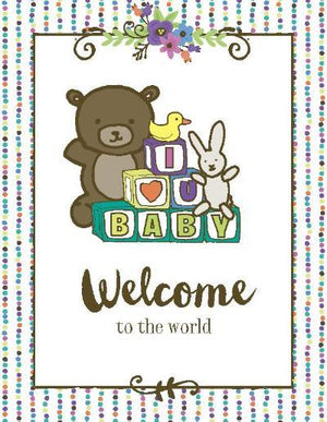 Bright Colour Welcome to the world new baby greeting card
