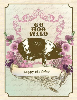 VB9086-Aviary Hog Wild Birthday Card