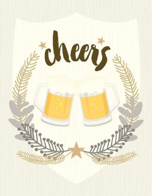 Cheers Beer Steins Happy Birthday Card