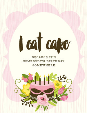 NEW-I Eat Cake Card
