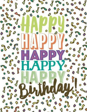 Brights Multi Happy Birthday Card