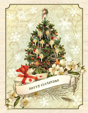 VC9080-Aviary Christmas Tree Card