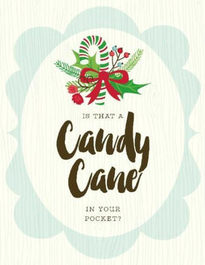 Christmas Candy Cane in Pocket greeting Card