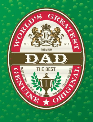 Genuine Dad Beer Label Father's Day Greeting Card
