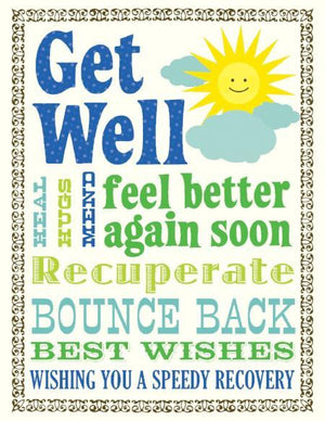 Multi Saying Get Well Greeting Card
