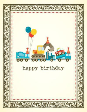 Kids Trucks Cake Birthday Card