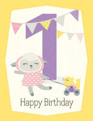 Girl 1st Birthday Card