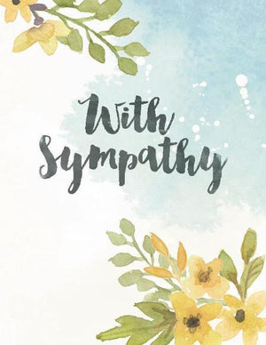Yellow Flowers With Sympathy Greeting Card