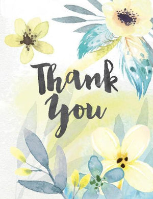 Yellow Flowers Thank You Greeting Card