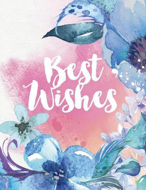 Blue Zinnia Best Wishes Greeting Card