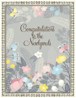 Floral print Congrats to the Newlyweds Wedding Card