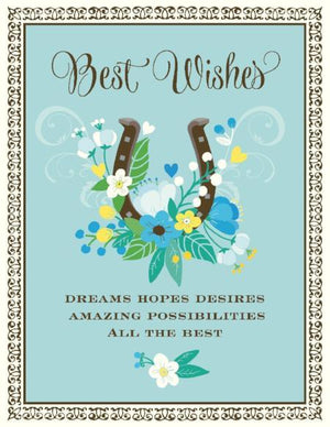 Lucky Horseshoe best wishes wedding card