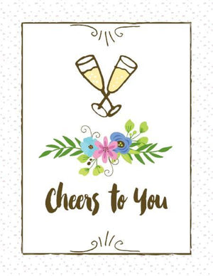 Cheers to you wedding love greeting card