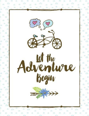 Let the adventure begin love wedding greeting card
