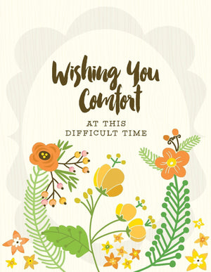 Posy flowers Wishing You Comfort Sympathy Greeting Card