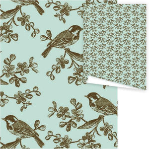 WP3015-Bird on Branch Gift Wrap